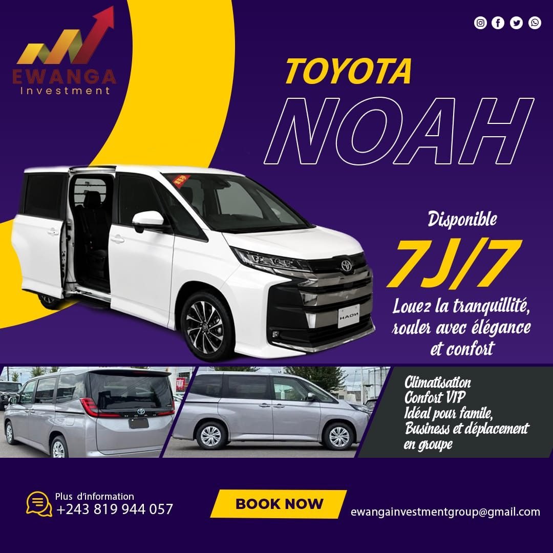 Toyota Noah disponible chez EWANGA investment